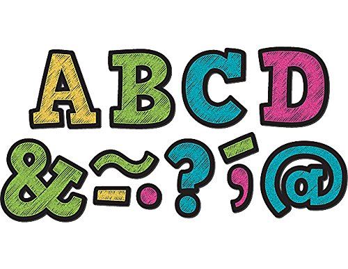 CHALKBOARD BRIGHTS BOLD BLOCK 2 INCH MAGNETIC LETTERS TOTAL 70 PCS. DGITCR77190